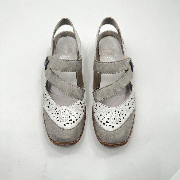 Rieker MaryJane White Women's Size EU 39 US 8-8.5 - Picture 1 of 10